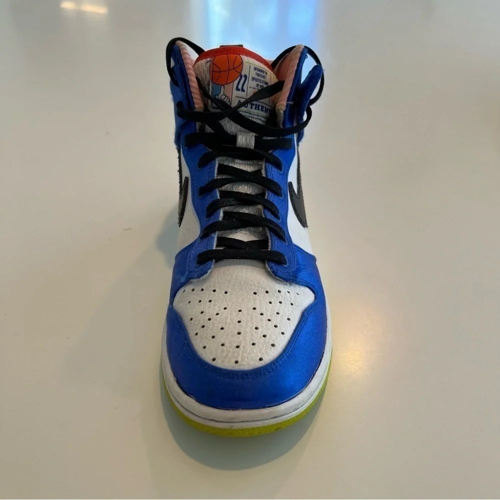 Like new Nike Womens WMNS Dunk High DV2185 100 Blue Satin